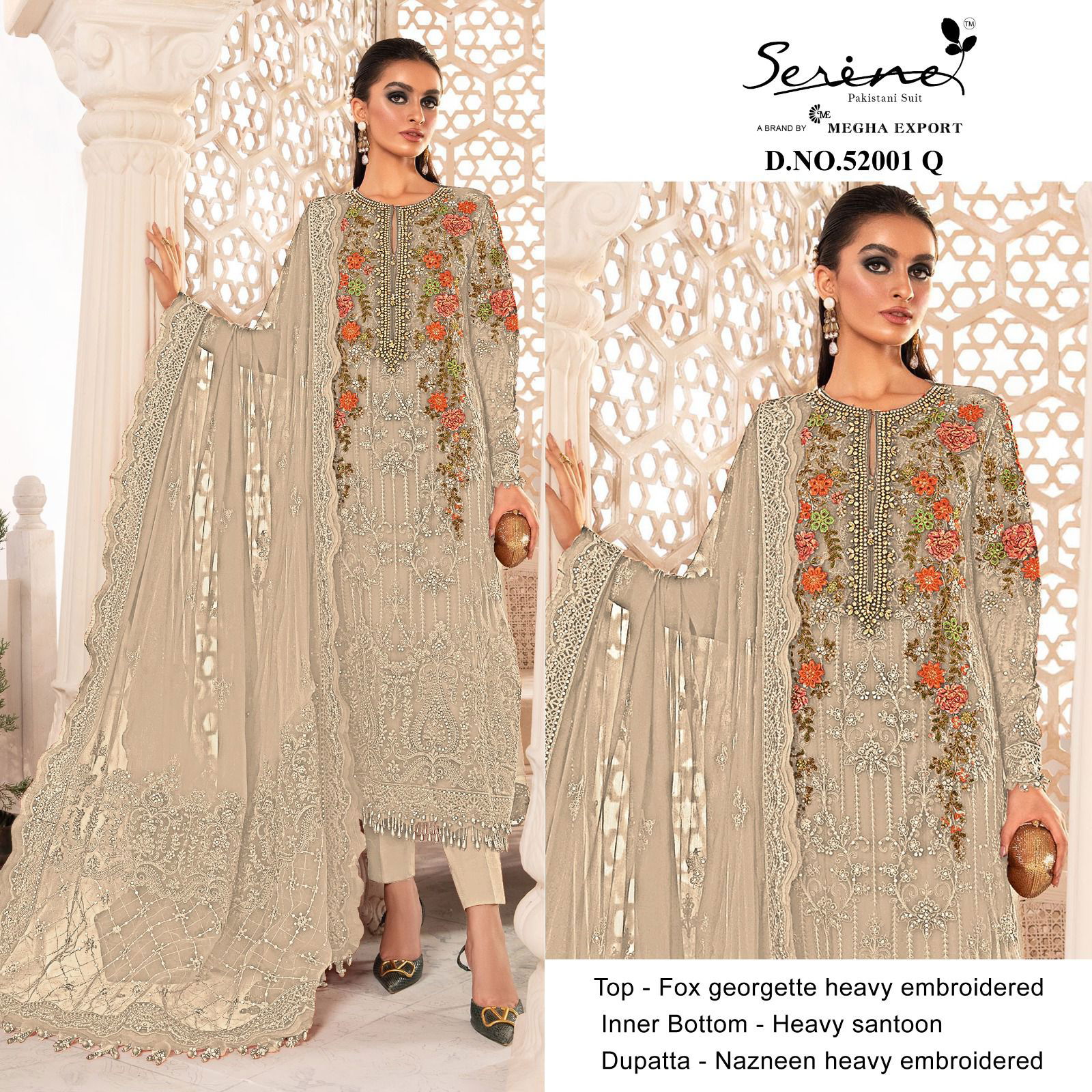 Serine 52001 P To S Wholesale Pakistani Salwar Suits Catalog